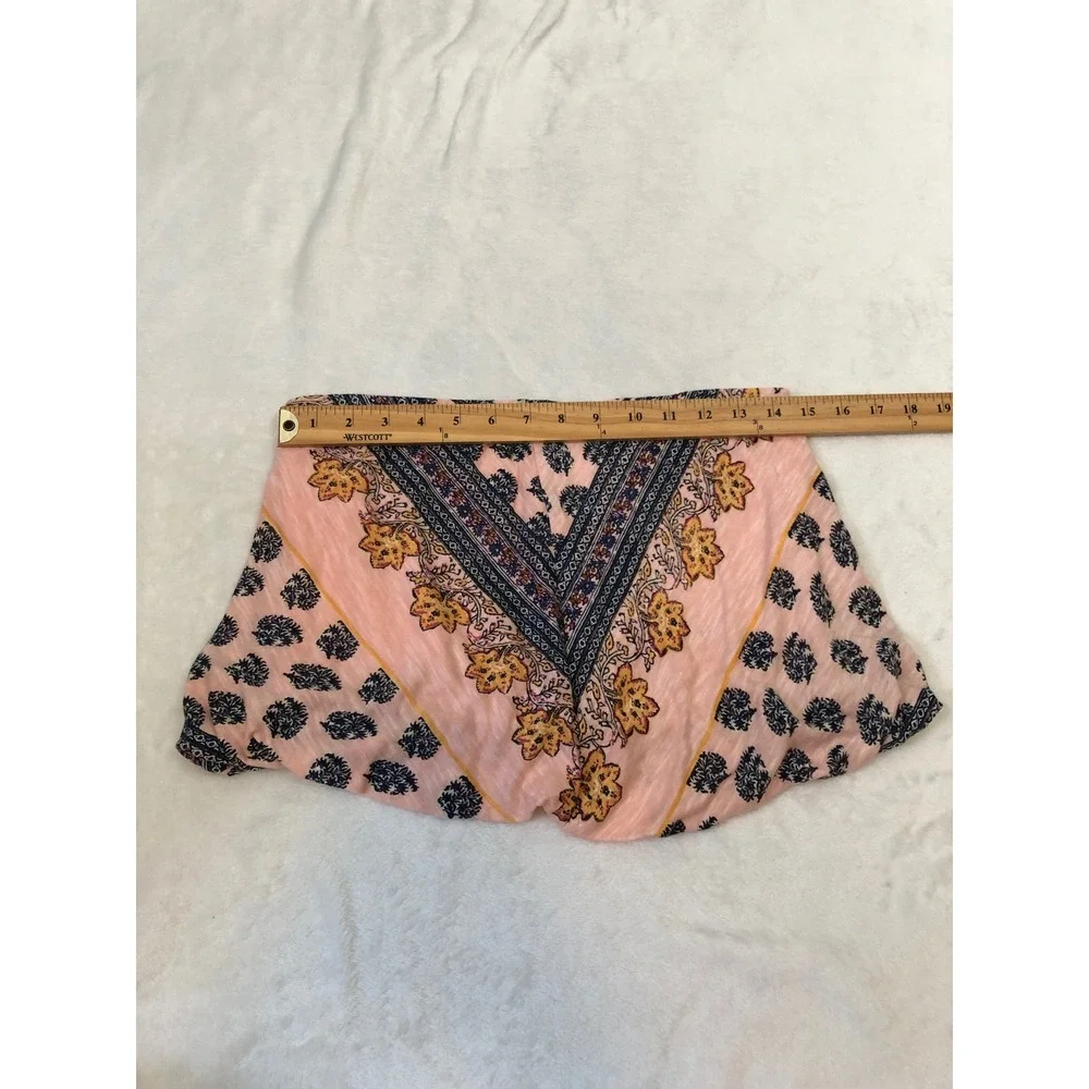 Free People Tube Top Women Small Pink Bandana Print Strapless OB1671254